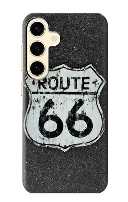 W3207 Route 66 Sign Hard Case and Leather Flip Case For Samsung Galaxy S24