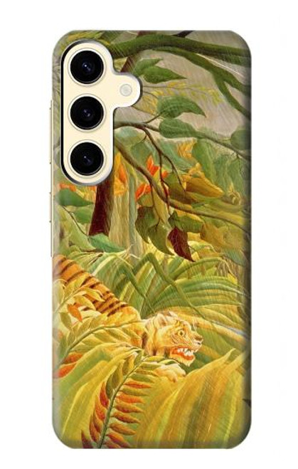 W3344 Henri Rousseau Tiger in a Tropical Storm Hard Case and Leather Flip Case For Samsung Galaxy S24