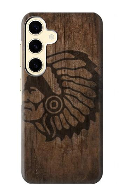 W3443 Indian Head Hard Case and Leather Flip Case For Samsung Galaxy S24