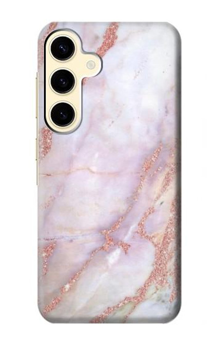 W3482 Soft Pink Marble Graphic Print Hard Case and Leather Flip Case For Samsung Galaxy S24