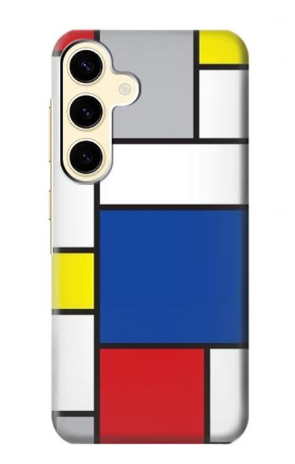 W3536 Modern Art Hard Case and Leather Flip Case For Samsung Galaxy S24