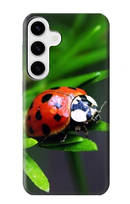 W0263 Ladybug Hard Case and Leather Flip Case For Samsung Galaxy S24 Plus