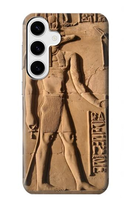 W0391 Egyptian Sobek Hard Case and Leather Flip Case For Samsung Galaxy S24 Plus