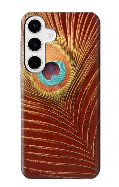 W0512 Peacock Hard Case and Leather Flip Case For Samsung Galaxy S24 Plus