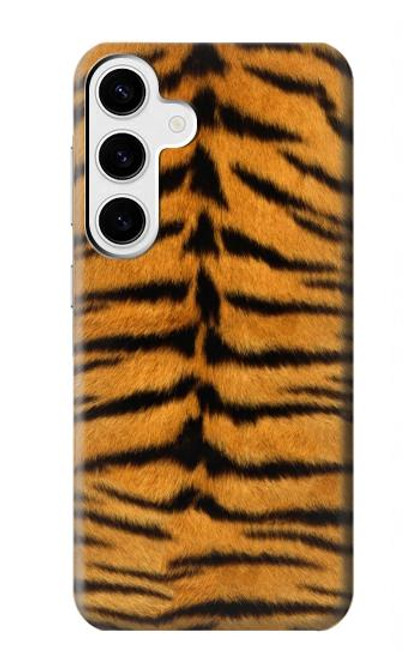 W0576 Tiger Skin Hard Case and Leather Flip Case For Samsung Galaxy S24 Plus