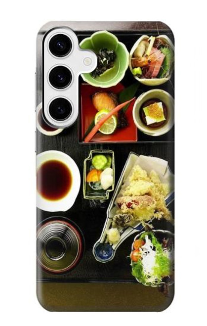 W0627 Japanese Food Hard Case and Leather Flip Case For Samsung Galaxy S24 Plus