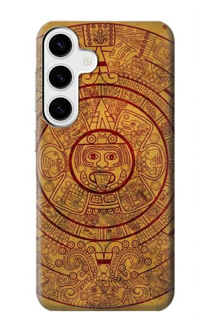 W0692 Mayan Calendar Hard Case and Leather Flip Case For Samsung Galaxy S24 Plus