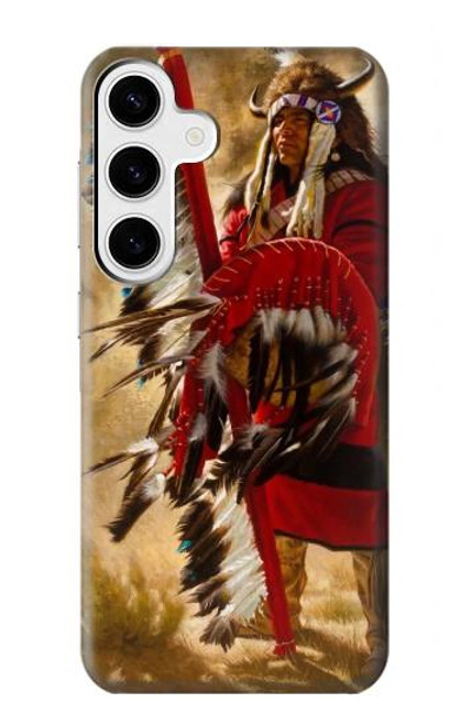 W0817 Red Indian Hard Case and Leather Flip Case For Samsung Galaxy S24 Plus