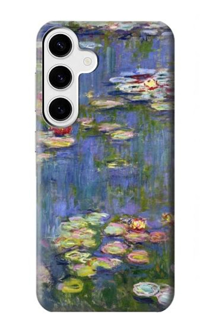 W0997 Claude Monet Water Lilies Hard Case and Leather Flip Case For Samsung Galaxy S24 Plus