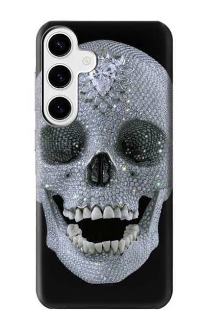 W1286 Diamond Skull Hard Case and Leather Flip Case For Samsung Galaxy S24 Plus