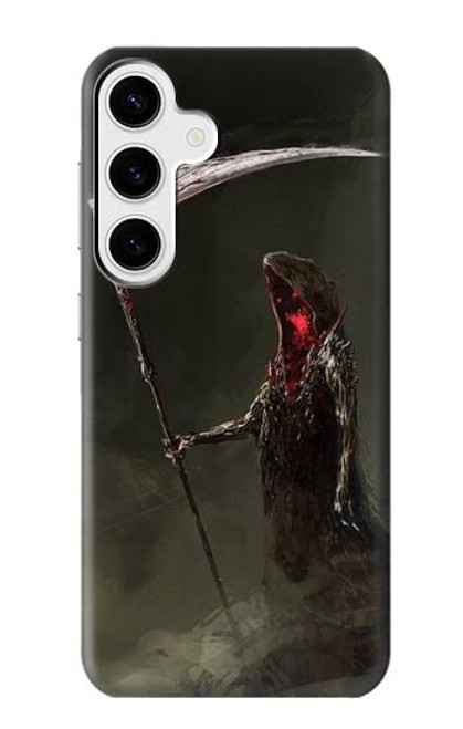 W1319 Grim Reaper Death Scythe Hard Case and Leather Flip Case For Samsung Galaxy S24 Plus