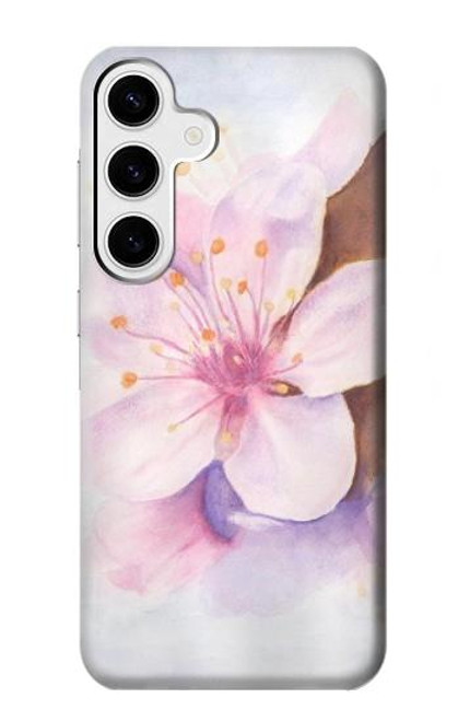 W1415 Sakura Blossom Art Hard Case and Leather Flip Case For Samsung Galaxy S24 Plus