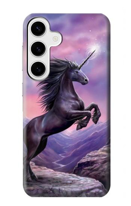 W1461 Unicorn Fantasy Horse Hard Case and Leather Flip Case For Samsung Galaxy S24 Plus