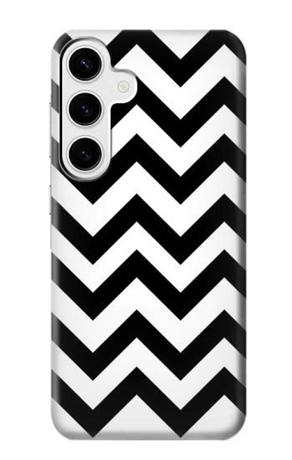 W1613 Chevron Zigzag Hard Case and Leather Flip Case For Samsung Galaxy S24 Plus