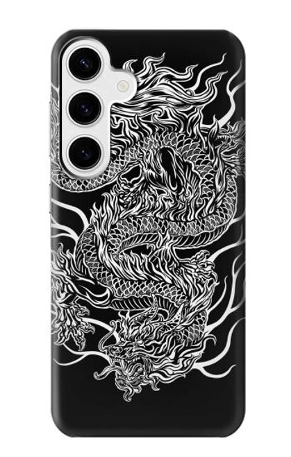 W1943 Dragon Tattoo Hard Case and Leather Flip Case For Samsung Galaxy S24 Plus