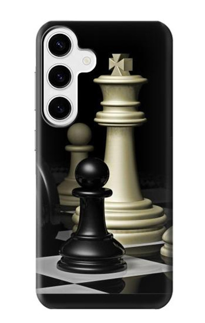 W2262 Chess King Hard Case and Leather Flip Case For Samsung Galaxy S24 Plus
