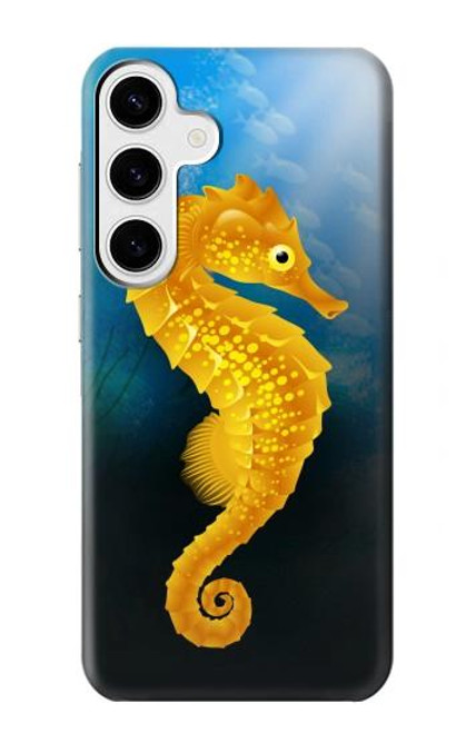 W2444 Seahorse Underwater World Hard Case and Leather Flip Case For Samsung Galaxy S24 Plus