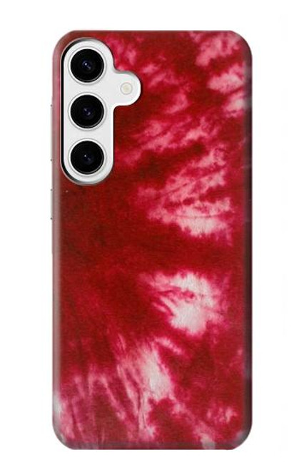 W2480 Tie Dye Red Hard Case and Leather Flip Case For Samsung Galaxy S24 Plus