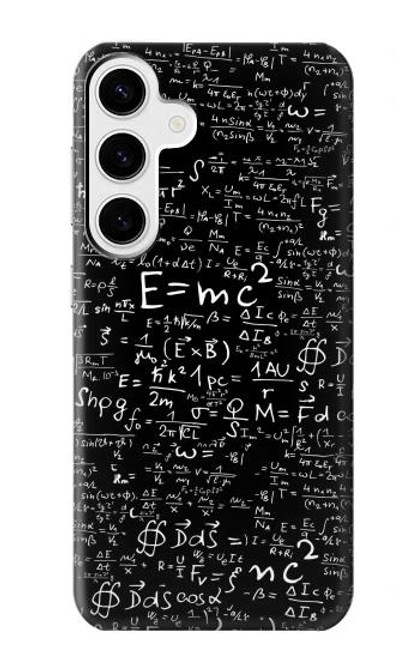 W2574 Mathematics Physics Blackboard Equation Hard Case and Leather Flip Case For Samsung Galaxy S24 Plus