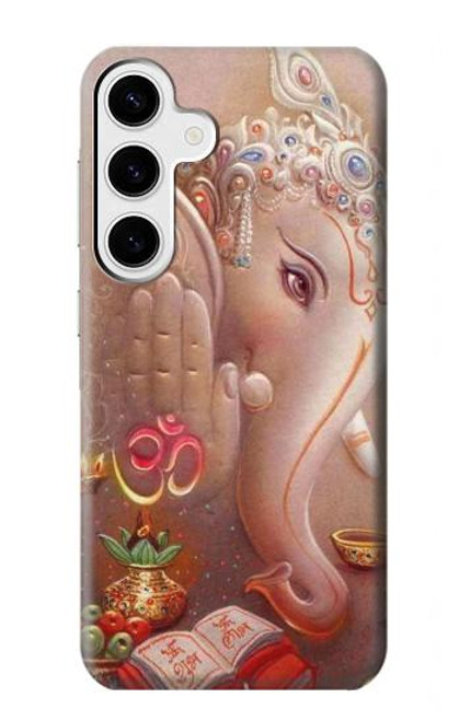 W2678 Hindu God Ganesha Lord of Success Hard Case and Leather Flip Case For Samsung Galaxy S24 Plus