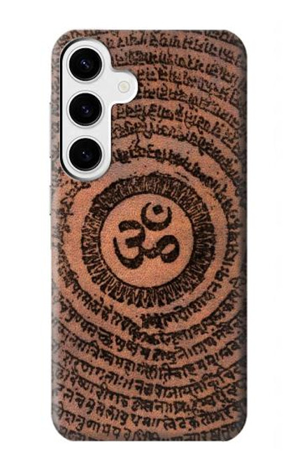 W2874 Om Symbol Tattoo Hard Case and Leather Flip Case For Samsung Galaxy S24 Plus
