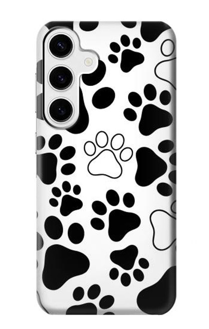 W2904 Dog Paw Prints Hard Case and Leather Flip Case For Samsung Galaxy S24 Plus