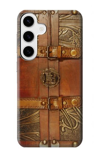 W3012 Treasure Chest Hard Case and Leather Flip Case For Samsung Galaxy S24 Plus