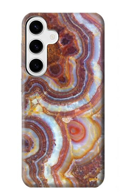 W3034 Colored Marble Texture Printed Hard Case and Leather Flip Case For Samsung Galaxy S24 Plus