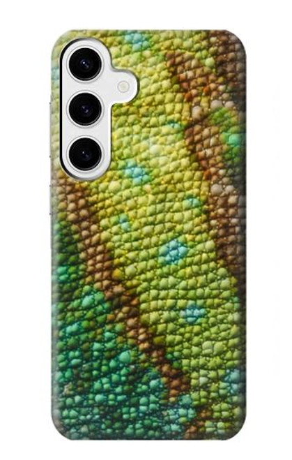 W3057 Lizard Skin Graphic Printed Hard Case and Leather Flip Case For Samsung Galaxy S24 Plus