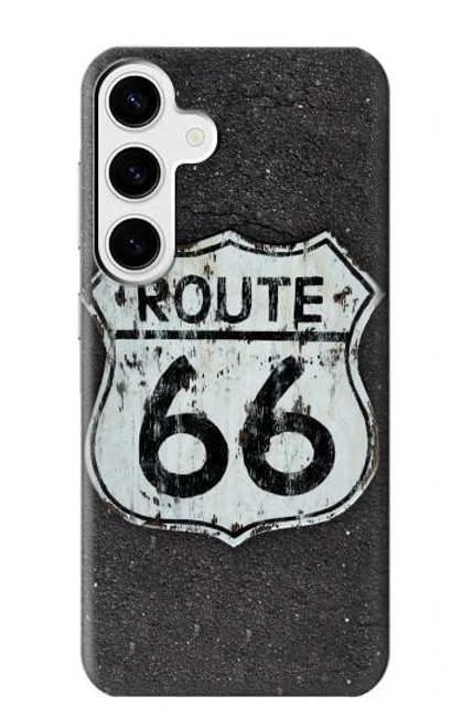 W3207 Route 66 Sign Hard Case and Leather Flip Case For Samsung Galaxy S24 Plus