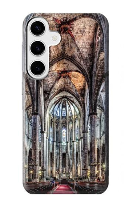 W3210 Santa Maria Del Mar Cathedral Hard Case and Leather Flip Case For Samsung Galaxy S24 Plus