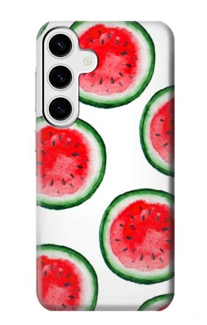 W3236 Watermelon Pattern Hard Case and Leather Flip Case For Samsung Galaxy S24 Plus