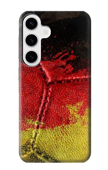 W3303 Germany Flag Vintage Football Graphic Hard Case and Leather Flip Case For Samsung Galaxy S24 Plus