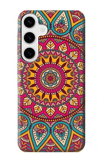 W3694 Hippie Art Pattern Hard Case and Leather Flip Case For Samsung Galaxy S24 Plus