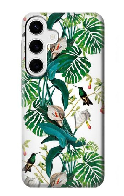 W3697 Leaf Life Birds Hard Case and Leather Flip Case For Samsung Galaxy S24 Plus