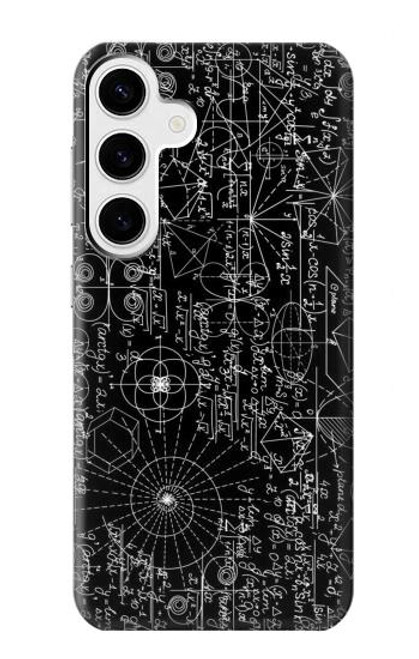 W3808 Mathematics Blackboard Hard Case and Leather Flip Case For Samsung Galaxy S24 Plus