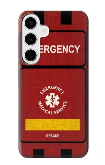 W3957 Emergency Medical Service Hard Case and Leather Flip Case For Samsung Galaxy S24 Plus