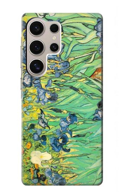 W0210 Van Gogh Irises Hard Case and Leather Flip Case For Samsung Galaxy S24 Ultra