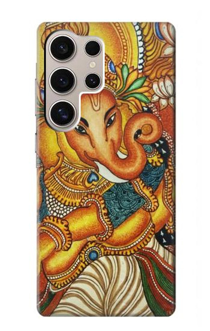 W0440 Hindu God Ganesha Hard Case and Leather Flip Case For Samsung Galaxy S24 Ultra