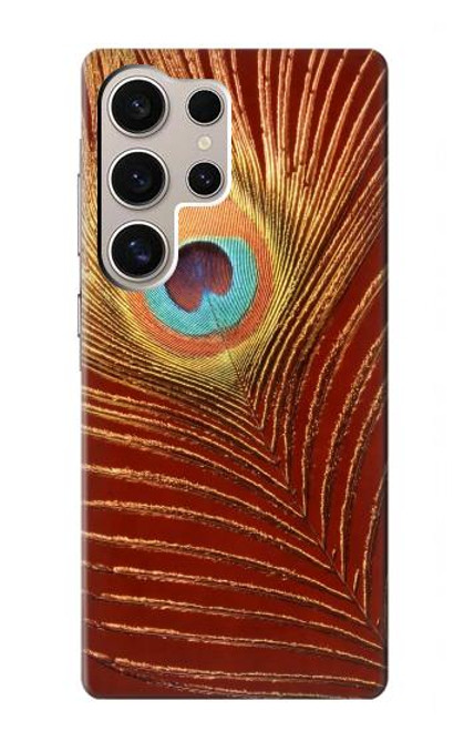 W0512 Peacock Hard Case and Leather Flip Case For Samsung Galaxy S24 Ultra