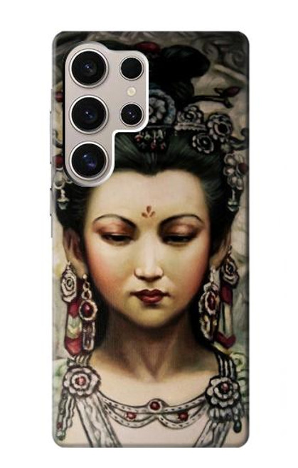 W0681 Guan Yin Hard Case and Leather Flip Case For Samsung Galaxy S24 Ultra