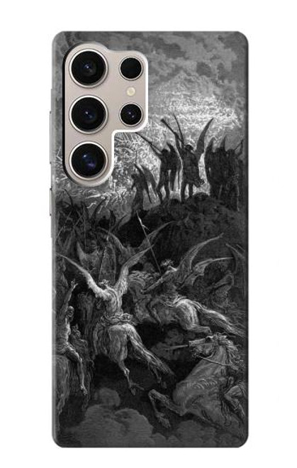 W1026 Gustave Dore Paradise Lost Hard Case and Leather Flip Case For Samsung Galaxy S24 Ultra