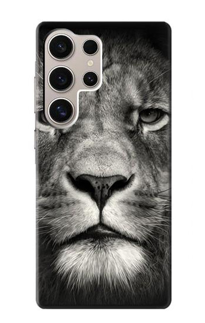 W1352 Lion Face Hard Case and Leather Flip Case For Samsung Galaxy S24 Ultra