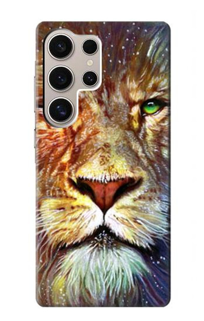 W1354 Lion Hard Case and Leather Flip Case For Samsung Galaxy S24 Ultra