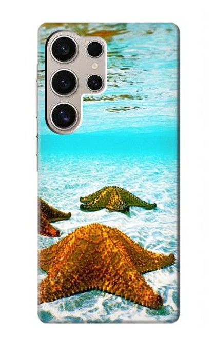 W1679 Starfish Sea Beach Hard Case and Leather Flip Case For Samsung Galaxy S24 Ultra