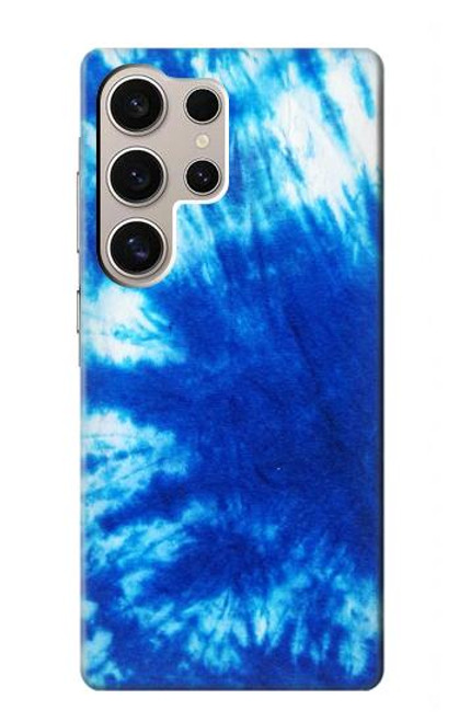 W1869 Tie Dye Blue Hard Case and Leather Flip Case For Samsung Galaxy S24 Ultra