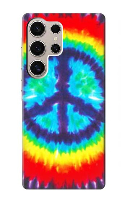 W1870 Tie Dye Peace Hard Case and Leather Flip Case For Samsung Galaxy S24 Ultra