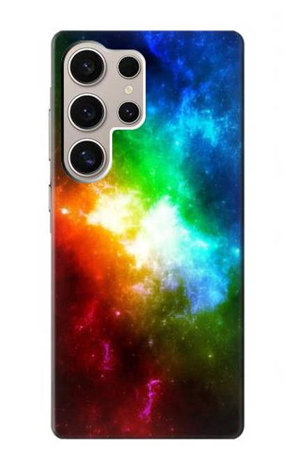 W2312 Colorful Rainbow Space Galaxy Hard Case and Leather Flip Case For Samsung Galaxy S24 Ultra