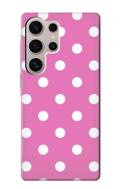 W2358 Pink Polka Dots Hard Case and Leather Flip Case For Samsung Galaxy S24 Ultra