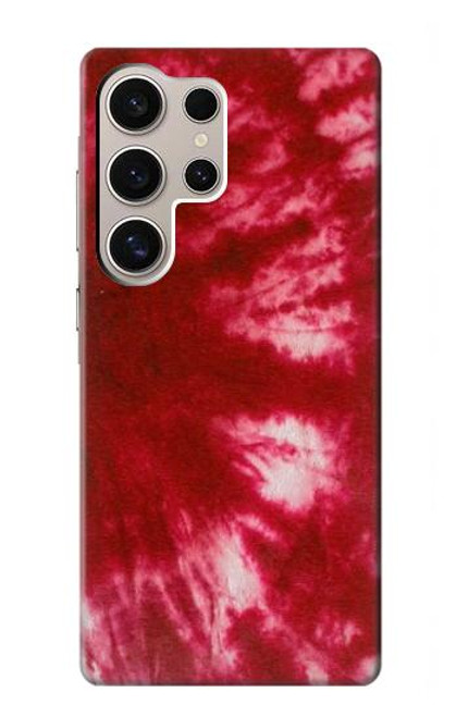 W2480 Tie Dye Red Hard Case and Leather Flip Case For Samsung Galaxy S24 Ultra